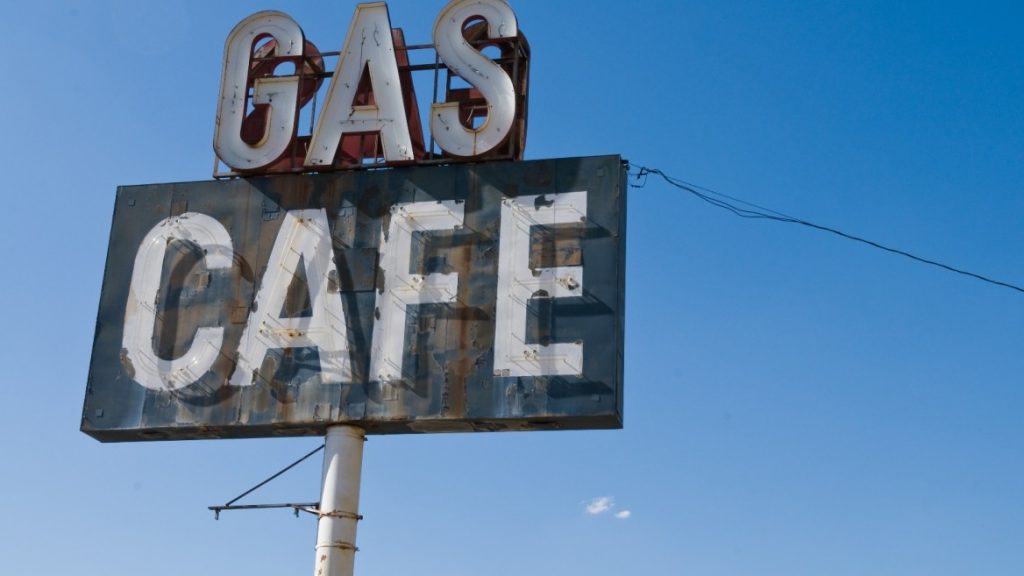 cafe at a gas station 